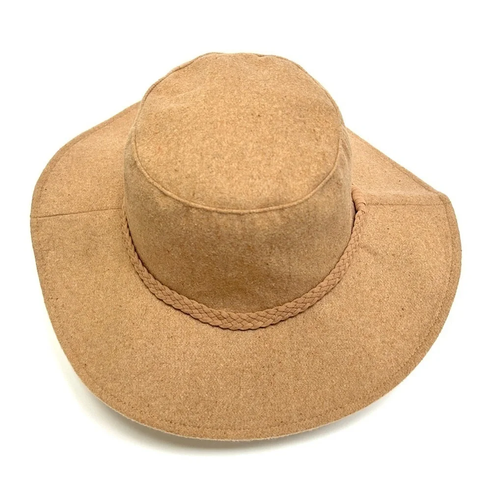 NWT - ASN Hats “Harper” Floppy Boater Felt Festival Hat